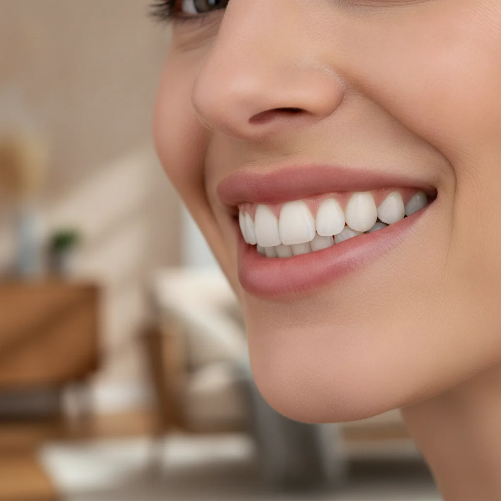 Close-up of a smiling mouth