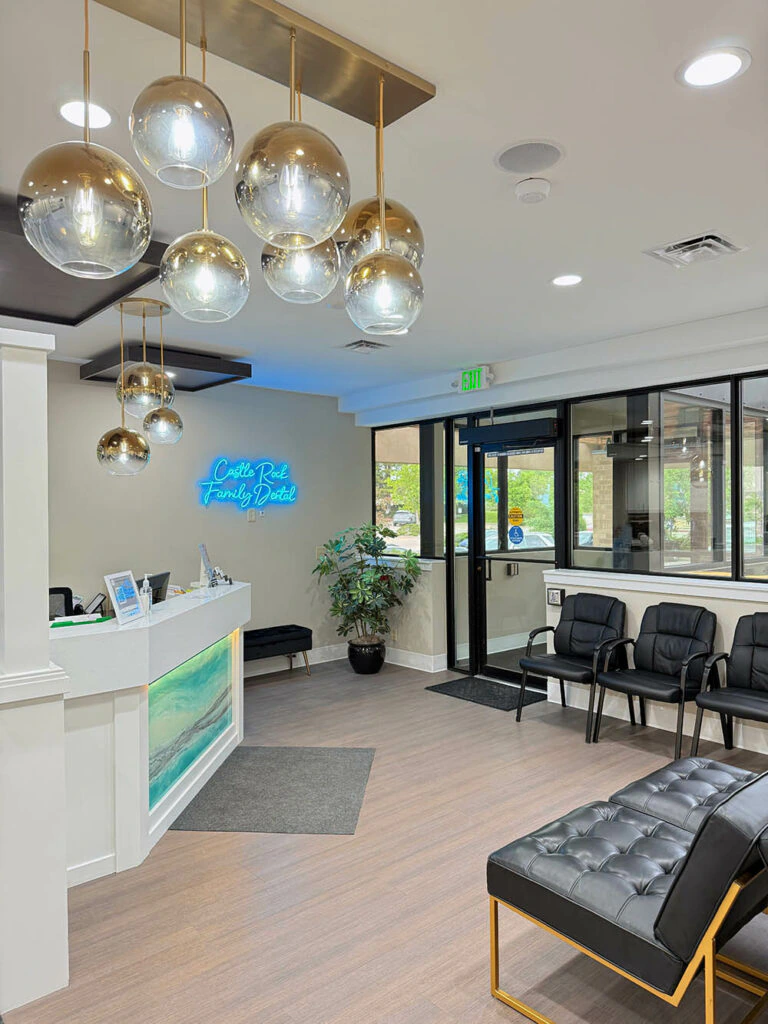 Castle Rock Family Dental reception desk and waiting area
